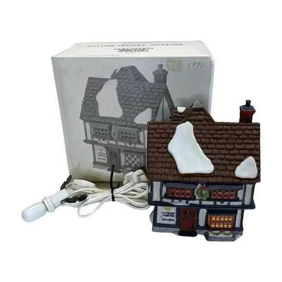 Dept 56 Tutbury Printer Dickens Christmas Village Lighted Building Decor Vintage - Picture 1 of 6